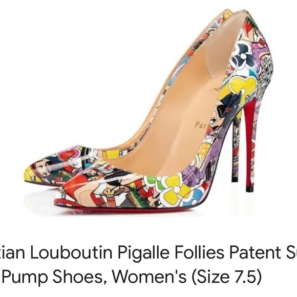 Christian Louboutin Pigalle Follies Patent Super
Loubi Pump Shoes 37.5 - Picture 5 of 5